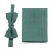 Linen forest green pocket square