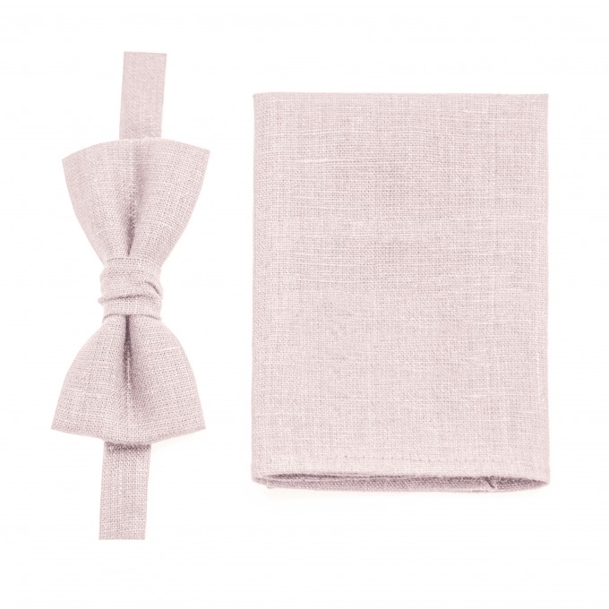 Linen petal pink pocket square