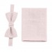 Linen petal pink bow tie and pocket square