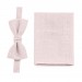 Linen petal pink bow tie