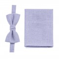 Light purple (iris) bow tie and pocket square