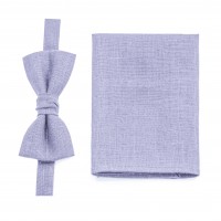 Light purple (iris) bow tie and pocket square