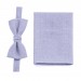 Linen light purple (iris) bow tie and pocket square