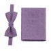 Linen mauve (wisteria) bow tie and pocket square