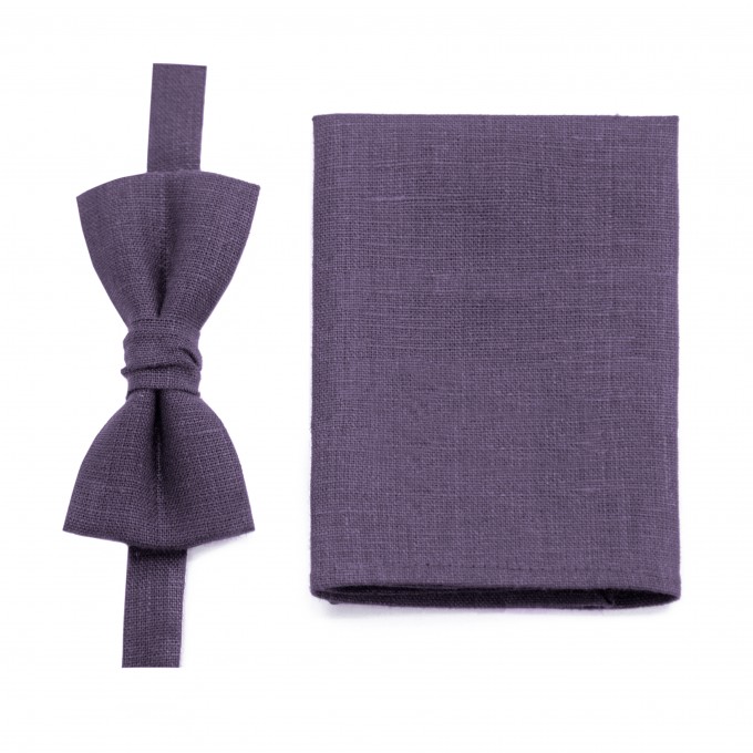 Linen plum pocket square