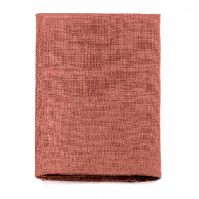 Linen cinnamon pocket square