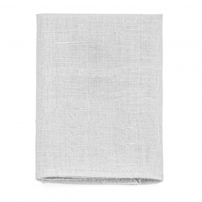 Linen light gray pocket square