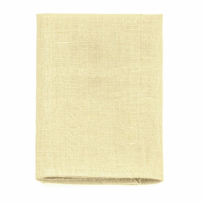 Linen light yellow pocket square