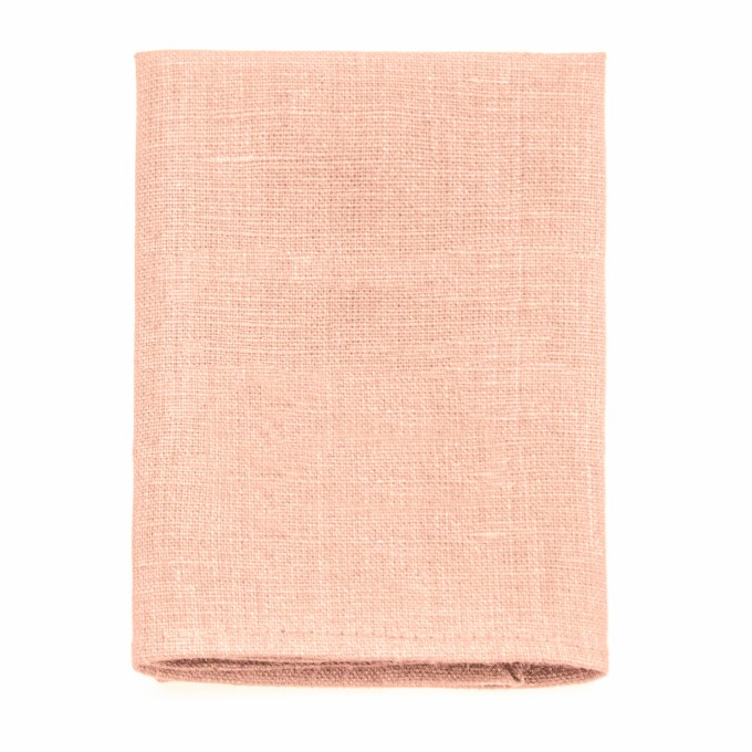 Linen peach pocket square