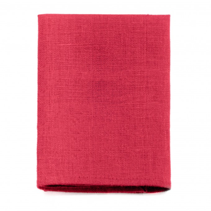 Linen red pocket square