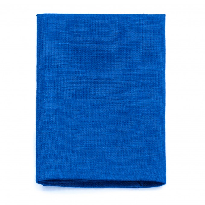 Linen royal blue pocket square