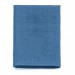 Linen steel blue pocket square