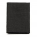 Linen black pocket square