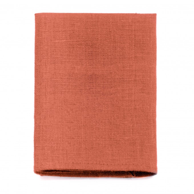 inen burnt orange pocket square