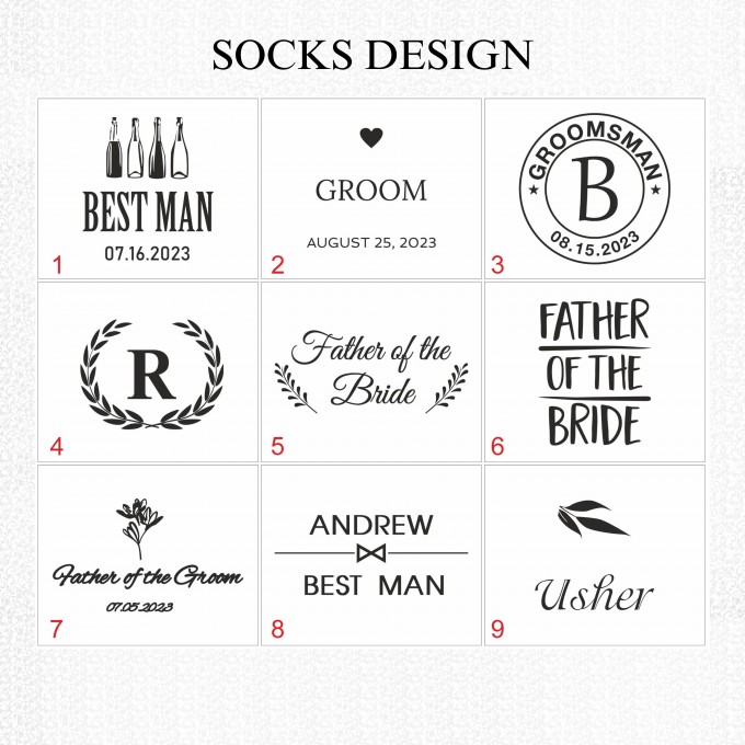 Burgundy (wine) men's dress socks with custom design