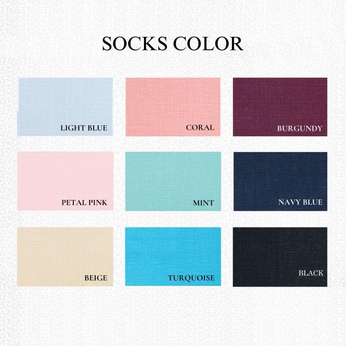Navy blue (midnight) dress socks with custom design