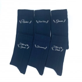 Navy blue (midnight) socks44 with custom design