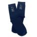 Navy blue personalized groom socks with custom design