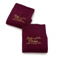 Burgundy Father of the Groom socks26 with custom design