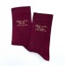 Burgundy socks25 for dad with custom design