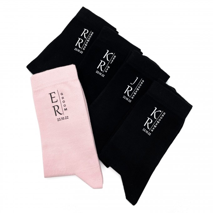 Burgundy custom personalized wedding socks15