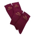 Burgundy wedding party socks19 with custom design