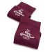 Burgundy mens socks with custom design