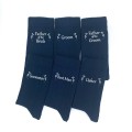 Navy blue groomsmen socks36 with custom design