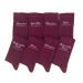 Burgundy best man socks with custom design