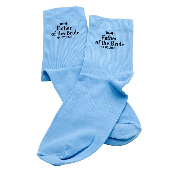 Light blue socks for Father of the Bride gift 