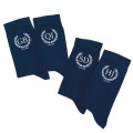 Navy blue wedding day socks11 with custom initials