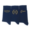 Navy blue wedding socks for groom, groomsman, father of the Bride