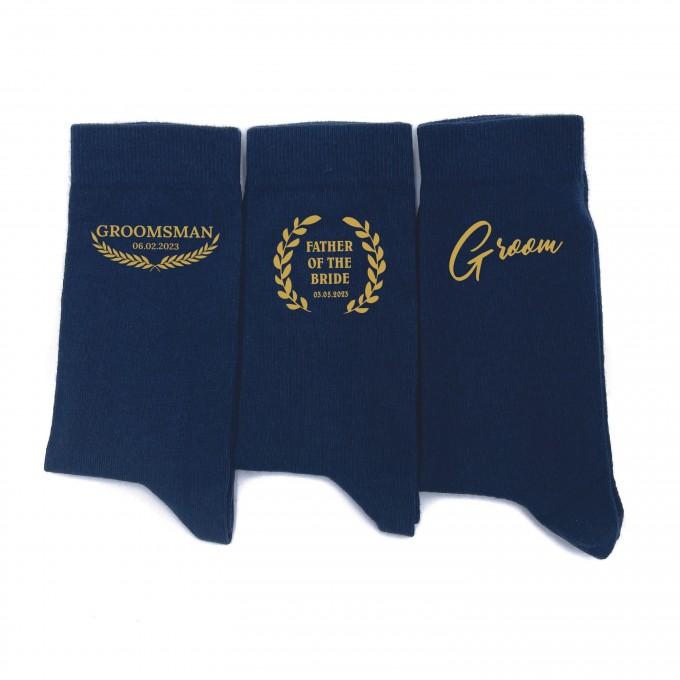 Black socks for personalized gift with custom design