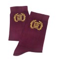 Burgundy Father of the Bride socks7 with custom date and design