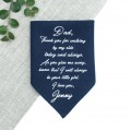 Navy blue father of the bride handkerchief