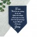 Navy blue father of the bride handkerchief