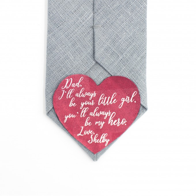 Wedding tie patch father of the bride gift