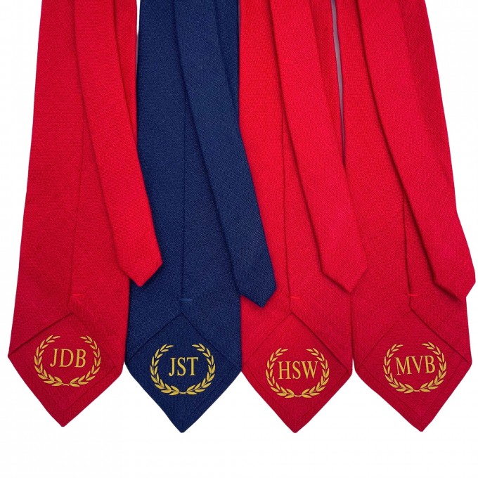 Personalized Ties with Custom Initials