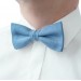 Linen steel blue bow ties