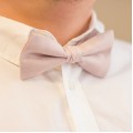 Linen blush pink (cameo) bow tie