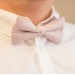 Linen blush pink (cameo) bow tie