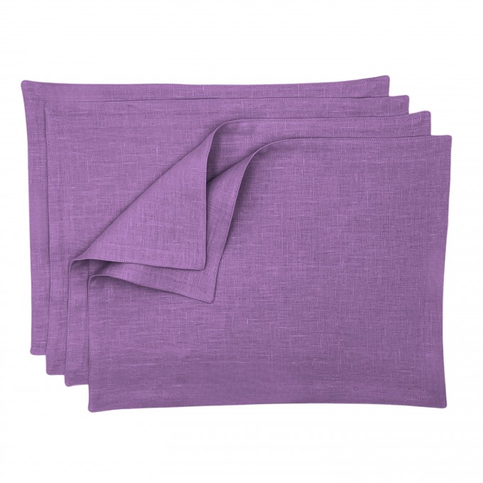 Dusty blue linen placemats