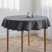 Light gray linen tablecloth in square, round, oval, rectangle shape