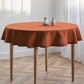 Cinnamon linen autumn square tablecloth 