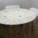 Sunflower linen square table cloth in small and extra large sizes