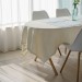 White linen square dining tablecloth in custom sizes  