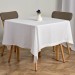 White linen square dining tablecloth in custom sizes  