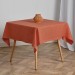 Burnt orange linen tablecloth in square, rectangle shape 