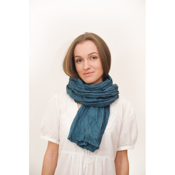 Teal blue scarf