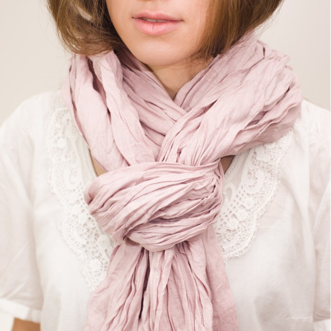 Blush pink scarf